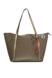 Zoozie Bags Bolso Tote de Satén Maxi Plateado